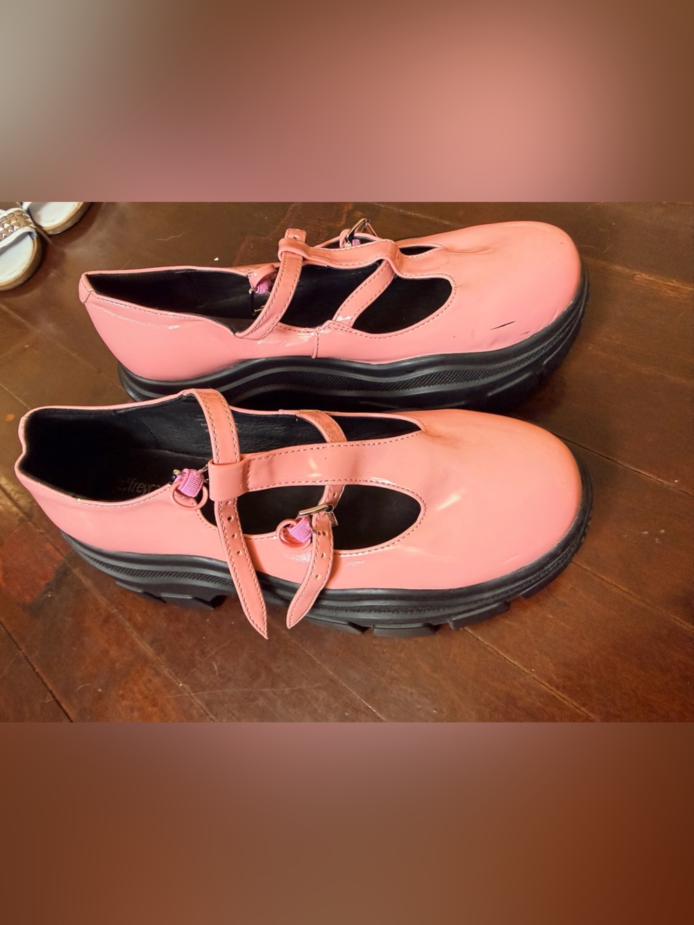 Jeffrey Campbell Pink Patent Mary Jane Platform Shoes